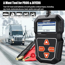 Load image into Gallery viewer, KONNWEI KW208 12V Car Battery Tester, 100-2000 CCA Load Tester Automotive Alternator Tester Digital Auto Battery Analyzer Charging Cranking System Tester for Truck Marine Motorcycle SUV Boat