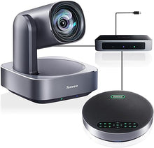 Load image into Gallery viewer, Tenveo VLGroup All-in-One 4K Conference PTZ Camera with Bluetooth Speakerphone System 12X Optical Zoom Wide View Angle Lens Works with Zoom Skype Teams for Room Remote Meeting
