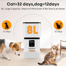 Load image into Gallery viewer, Automatic Dog Feeder with Camera WiFi: 33 Cups 5G App Control Easy Setup Cat Food Dispenser - HD 1080P Video Recording Timed Pet Feeder for Cat Dog Small-Pet