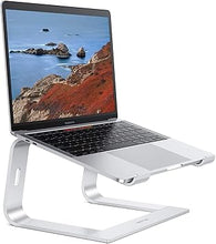 Load image into Gallery viewer, OMOTON Laptop Stand, Detachable Laptop Mount, Aluminum Laptop Holder Stand for Desk, Compatible with MacBook Air/Pro, Dell, HP, Lenovo and All Laptops (11-16 inch), Silver
