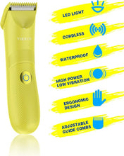 Load image into Gallery viewer, VIKICON Unisex Hair Trimmer - Cordless Electric Razor for Men and Women, Waterproof, Adjustable Length Guards, LED Light, Removable Blade Heads, 60-Minute Continuous Shaving