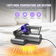 Load image into Gallery viewer, Bed Vacuum Cleaner Mattress Vacuum Cleaner,16Kpa Powerful Handheld Vacuums with UV-C Light & Double Dust Cup & High Heating & Ultrasonic & Anion for Bed Sofa (Corded)