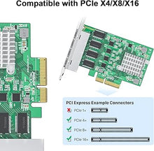 Load image into Gallery viewer, 100M/1000M/2.5G NIC Network Card, Quad RJ-45 Port, with Realtek RTL8125BG Controller, Support Windows/Windows Server/Linux/Ubuntu/Centos/Vmware