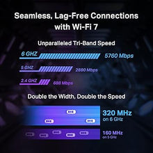 Load image into Gallery viewer, TP-Link WiFi 7 BE9300 PCIe WiFi Card for Desktop PC(Archer TBE550E), Tri-Band Wireless Adapter, Bluetooth 5.4, Multicolor Status LED, Supports AMD/Intel Motherboard, Not Compatible with Windows 10