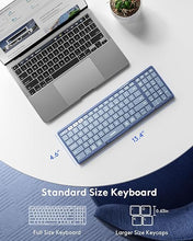 Load image into Gallery viewer, Samsers Foldable Bluetooth Keyboard with Numeric Keypad, Full-Size Wireless Folding Keyboard with PU Leather, Portable Travel Keyboard for iOS Android Windows Mac OS, Support 3 Device(BT5.1 x 3) Blue