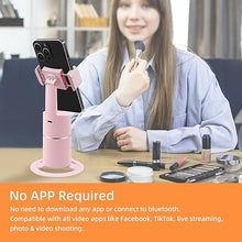 Load image into Gallery viewer, Mcbazel Auto Face Tracking Tripod, No App Required, Rechargeable Battery, 360° Rotation Phone Tracking Holder Face Body Phone Camera Mount for Live Vlog Streaming Video Chat - Pink