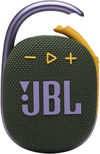 Load image into Gallery viewer, JBL Clip 4, Green - Portable Bluetooth 5.1 Speaker - Up to 10 Hours of Play - Waterproof & Dust Resistant - Includes Noise & Echo-Canceling Speakerphone