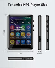 Load image into Gallery viewer, 64GB MP3 Player with Bluetooth 5.3, Full Touch Screen Mp3 Mp4 Music Player Built-in Speaker,FM Radio,Voice Recorder,Ebook,Support 256GB TF Card,Shuffle. Earphones Included