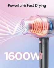 Load image into Gallery viewer, Wavytalk Portable Hair Dryer with Diffuser, Foldable Mini Hair Dryer with Lightweight Design, 1600W Small Hair Blow Dryer with Diffuser for Curly Hair Fast Drying, Rose Pink