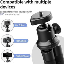 Load image into Gallery viewer, Aureday Phone Tripod, Flexible Tripod for iPhone and Android Cell Phone, Portable Small Tripod with Wireless Remote and Clip for Video Recording/Vlogging/Selfie Black