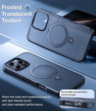 Load image into Gallery viewer, TORRAS for iPhone 16 Pro Case Magnetic Stand, Compatible with MagSafe, Flexible & Stable Kickstand, Military-Grade Protection Anti-Scratch Back Slim Yet Durable Case, Ostand Series, Black 6.3" 2024