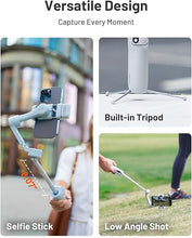 Load image into Gallery viewer, Hohem iSteady X3 Gimbal Stabilizer for iPhone, Foldable Phone Gimbal Object Tracking, Remote Control, 3-Axis Phone Stabilizer Built-in Extendable Rod & Tripod, Fill Light, Video Recording, YouTube