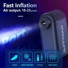Load image into Gallery viewer, Tiny Bike Pump 100PSI Tire Pump Bicycle Inflator Electric Air Pump Bicycle Tube Air Pump with Presta & Schrader Valve Aluminium for Road & Mountain Bikes, Type-C Rechargeable Battery