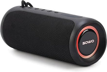 Load image into Gallery viewer, Wireless Waterproof Bluetooth Speaker - Portable Speaker Loud with Built-in Subwoofer and Tweeter, Extra Bass, Stereo Sound, IP67, Colorful Lights for Party, Outdoor, Camping - Black