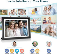 Load image into Gallery viewer, Atatat 10.1 Inch WiFi Digital Photo Frame, Electronic Smart Picture Frame with IPS Touch Screen, Internal 32GB Storage & Multi-User Binding, Easy Set Up and Instantly Photo Upload via APP or EMAIL