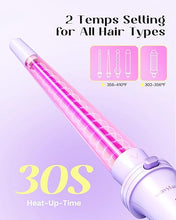 Load image into Gallery viewer, Wavytalk 5 in 1 Curling Iron,Curling Wand Set with Curling Brush and 4 Interchangeable Ceramic Curling Wand(0.5”-1.25”),Instant Heat Up,Include Heat Protective Glove & 2 Clips (Purple)