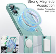 Load image into Gallery viewer, JETech Magnetic Case for iPhone 16 Plus 6.7-Inch Compatible with MagSafe, Translucent Matte Back Slim Shockproof Phone Cover (Teal)