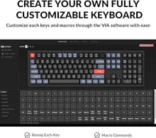 Load image into Gallery viewer, Keychron V6 Wired Custom Mechanical Keyboard Knob Version, Full-Size QMK/VIA Programmable Macro with Hot-swappable Keychron K Pro Red Switch Compatible with Mac Windows Linux Black (Non-Transparent)
