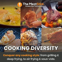 Load image into Gallery viewer, MeatStick Chef: Quad Sensors Smart Wireless Meat Thermometer-Meat Probe for Smoker, BBQ, Oven, Grill, Kitchen, Rotisserie, Air Fryer, Deep Frying-Limited Range
