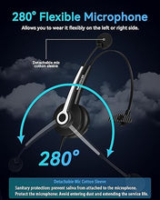 Load image into Gallery viewer, PC Headset with Mic, 3.5mm/USB C/USB Headphones with mic, Computer Headphones with Microphone Noise Canceling and in-line Control, for Teams Meetings Skype Zoom or at Home, All Day Comfort