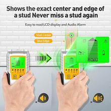 Load image into Gallery viewer, Stud Finder Wall Scanner - Upgrade 5 in 1 Wall Detector Wood Metal Electronic Stud Sensor Pipe Joist Beam Finders Edge Center Finder for AC Wires Metal Wood Beams with LCD Display