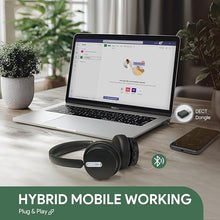 Load image into Gallery viewer, Yealink WH64 Hybrid with DECT Dongle, 492ft Range, 26 Talk Time Bluetooth Headset for Microsoft Teams, Zoom Skype Certified, Noise Cancelling Headset with 3X Mic, Work Headset for Laptop,PC Phone