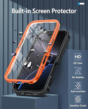 Load image into Gallery viewer, FNTCASE for iPhone 16 Pro Case: Military Grade Drop Proof Protection Mobile Cover with Kickstand | Matte Textured Rugged Shockproof TPU | Protective Sturdy Phone Case - 6.3 inch Orange