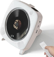 Load image into Gallery viewer, CD Players for Home, Portable CD Player with Speakers, FM Radio, Remote Control, AUX Port, USB Read, Compatible Formats, Wired Powered, Desktop and Wall Mounted, White, Gift