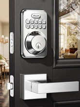 Load image into Gallery viewer, Zowill Keyless Entry Door Lock with 2 Lever Handles, Electronic Keypad Deadbolt, Auto-Locking, Anti-Peeping Password, Digital Smart Code Door Lock, Front Door Handle Sets, Satin Nickel