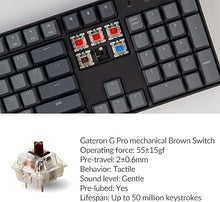 Load image into Gallery viewer, Keychron K10 Full Size Layout RGB Backlit Hot-Swappable Mechanical Gaming Keyboard for Mac Windows, Multitasking 104-Key Bluetooth Wireless/USB Wired Computer Keyboard with Gateron G Pro Brown Switch