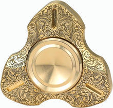 Load image into Gallery viewer, FREELOVE Metal Fidget Spinner, Brass Heavy, Long Spinning Toys, Cool Silent, Small Mini 2nd Fox Figette Spiner for Adults Men Anxiety, Quiet Bearing, Relief Brass