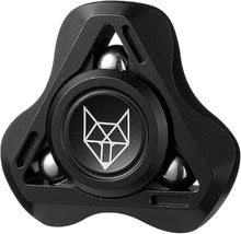 Load image into Gallery viewer, Freelove Upgraded Fox Tri 1.8'' Fidget Spinner with Steel Beads, Luminous Metal Spinners Toys for Adults, Premium Bearing 2~4 Min, Autism Sensory ADHD Anxiety Focus Meditation, Aluminum Alloy, Black