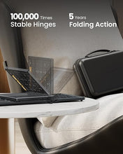 Load image into Gallery viewer, ProtoArc Foldable Keyboard and Mouse, XKM01 True Full-Size Folding Keyboard Mouse Combo for Business and Travel, 2.4G+Dual Bluetooth Portable Mouse Keyboard for Laptop iPads Tablets - Black