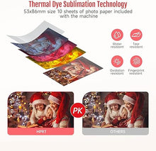 Load image into Gallery viewer, HPRT Mini Photo Printer for iPhone, Smartphone, Portable Instant Picture Printer with Bluetooth, Wireless Thermal Dye Sublimation Photo Printer CP2100 (Pink, Printer + 10 Sheets)