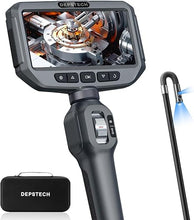 Load image into Gallery viewer, Dual Lens Articulating Borescope, DEPSTECH Endoscope Camera with Light, Articulated Probe, Flexible Snake Inspection Camera for Wall, Automotive Engine Inspect-4.92FT