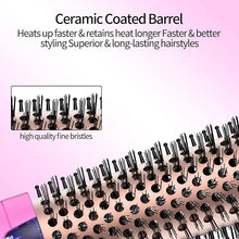 Load image into Gallery viewer, K&K 1.5 Inch Ceramic Tourmaline Ionic Curling Iron (Rose Red, 1.5 Inch) - Thermal Brush Heated Curling Brush, Dual Voltage, Volumizer, NON-DAMAGING 350 DEGREE HEAT