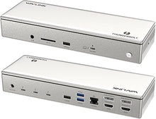 Load image into Gallery viewer, WAVLINK Thunderbolt 4 Dock with 100W Charging, Displaylink Docking Station Quad 4K@60Hz Monitors,3 Thunderbolt 4 Ports, 2.5G Ethernet, USB C Docking Station for Mac and PC,Displaylink Driver Required