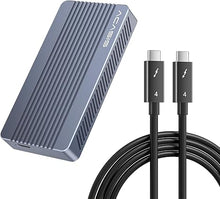 Load image into Gallery viewer, ACASIS 40Gbps M.2 NVMe SSD Enclosure, Upgraded Sturdy 8TB USB-C Aluminum External Hard Drive Enclosure with thunderbolt 4 cable 6.6ft/2m