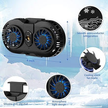 Load image into Gallery viewer, NEVEIKA Phone Cooler, Cellphone Radiator with Dual Semi-Conductor Cooling Chip, Mobile Phones with a Width of 6 to 8 cm for Tiktok Live Streaming, Outdoor Vlog, Mobile Gaming.