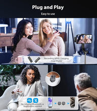 Load image into Gallery viewer, FULAIM X3 Wireless Lavalier Microphone with 32H Charging Case for iPhone/Android/PC, DSP Noise Reduction Mini Lapel Microphone for Video Recording, Vlogging, YouTube, Interview (X3-Case)