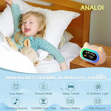 Load image into Gallery viewer, Alarm Clock for Kids, Ok to Wake Clock for Kids with Eye Protection Sleep Training Auto Off Feature 10 Night Light Dual Alarm, Kids Alarm Clock for Girls and Boys, Cute Cat