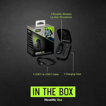 Load image into Gallery viewer, Shure MoveMic One - Pro Direct to Phone Wireless Lavalier Microphone for iPhone & Android, Bluetooth Mini Mic, 24 Hours Charge, Quick Set Up, IPX4, Compact & Portable Clip Lav (MV-ONE-Z7)