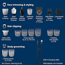 Load image into Gallery viewer, Philips Norelco Multigroom Series 7000, Mens Grooming Kit with Trimmer for Beard, Head, Hair, Body, Groin, and Face - NO Blade Oil Needed, MG7910/49