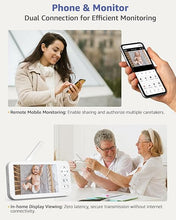 Load image into Gallery viewer, 5"Baby Monitor wifi Smartphone, Baby Monitor with Camera and 2-Way Audio, 2K HD Screen, Video Baby Monitors with Infrared Night Vision, Temp & Humidity Sensor, Cry Detection, Ideal Present