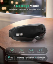 Load image into Gallery viewer, Eye Massager - Christmas Birthday Gifts for Women Men, Heated Eye Massager for Migraines, Relaxation Gifts for Women, Gifts for Mom, Reduce Eye Strain Dry Eye Migraine Relief(Black)