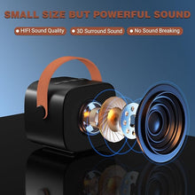 Load image into Gallery viewer, IROO Mini Karaoke Machine with 2 Wireless Microphone,Bluetooth Speaker for Kids and Adults,Gifts for Girls and Boys 4, 5, 6, 7, 8, 9, 10 +Year Old Birthday Party Home (Black)