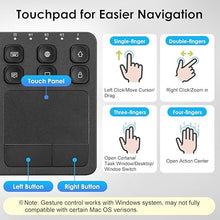 Load image into Gallery viewer, SANWA Multi Device Bluetooth Keyboard with Touchpad, Rechargeable Keypad with Trackpad for Laptop Desktop Computer PC iPad/iPhone Tablet, Compatible with MacBook, Windows, Android, iOS, Black