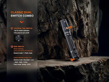 Load image into Gallery viewer, Fenix LD30R EDC Flashlight, 1700 Lumen USB-C Rechargeable for Everyday Carry Compact Tactical Duty Light with Durable Pocket Clip, Holster and Lumentac Battery Organizer