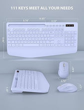 Load image into Gallery viewer, Wireless Keyboard and Mouse Combo - Full-Sized Ergonomic Keyboard with Wrist Rest, Phone Holder, Sleep Mode, Silent 2.4GHz Cordless Keyboard Mouse Combo for Laptop, Computer, PC, Mac, Windows -Trueque