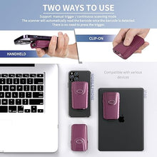 Load image into Gallery viewer, NETUM Bluetooth 2D Barcode Scanner, 3-in-1 Small Portable QR Bar Code Reader Automatic Wireless Gun Scan Back Clip Work with Tablet iOS Android Windows MacOS for Warehouse Inventory POS (2D - E900)